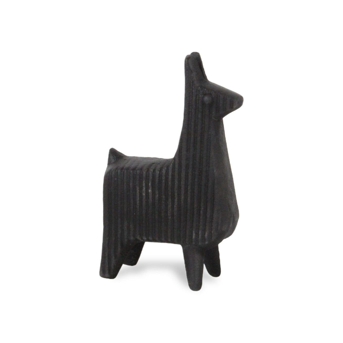 Contemporary Home Living Solid Llama Tabletop Decoration Black - 6.5"