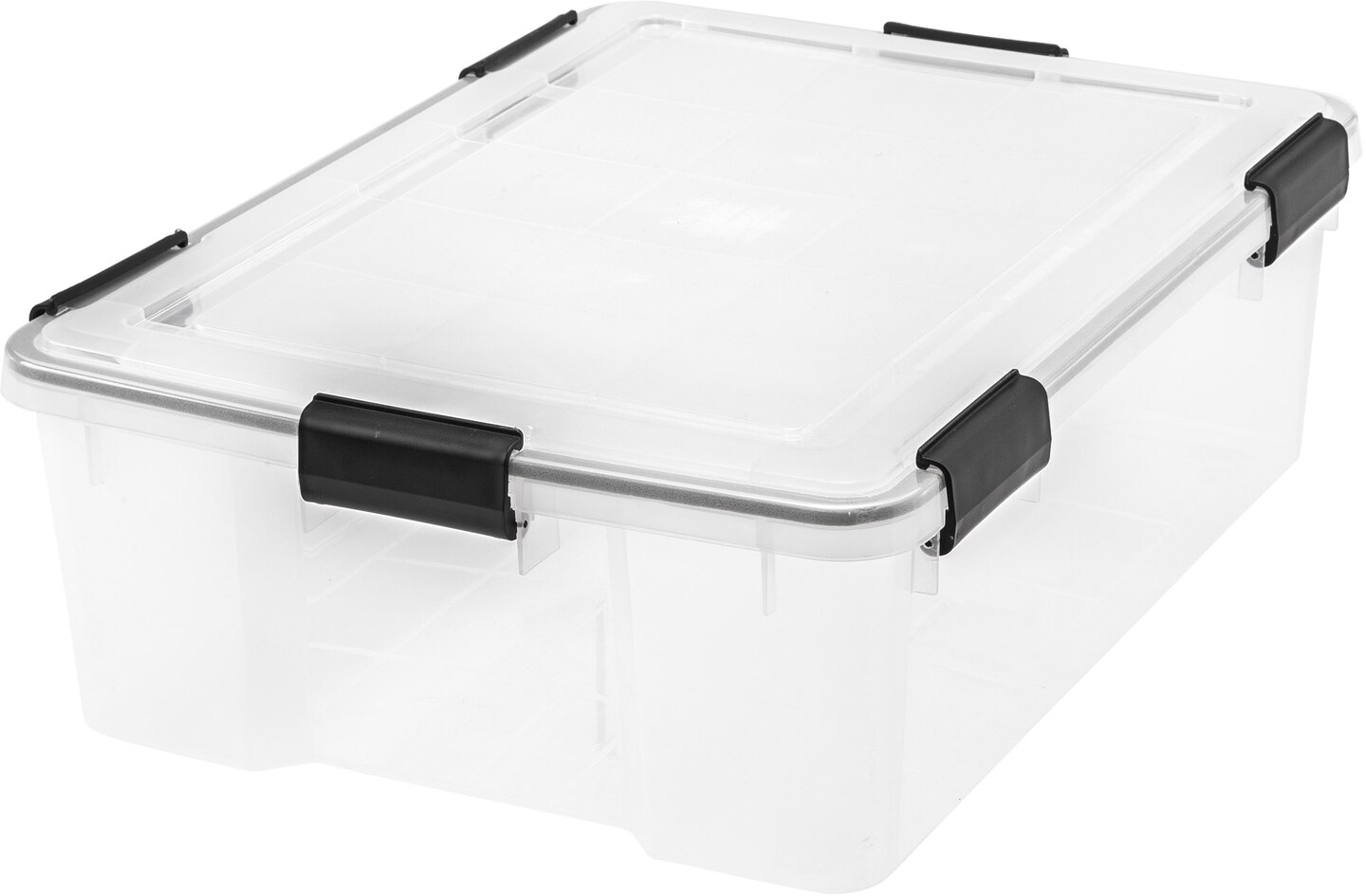 IRIS 41.2 Quart WeatherPro™ Storage Container Box Bin with Seal Latching Lid, Clear