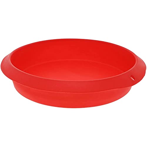 4-Piece Red Silicone Bakeware Set with Square Brownie Pan, Bread