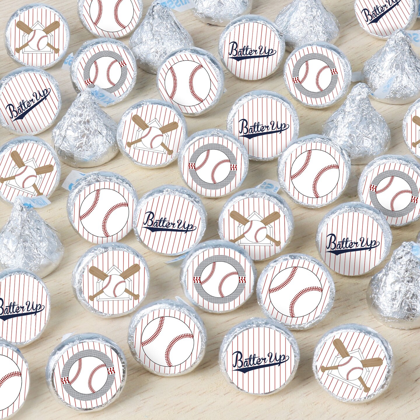 Big Dot of Happiness Batter Up - Baseball - Baby Shower or Birthday Party Small Round Candy Stickers - Party Favor Labels - 324 Count