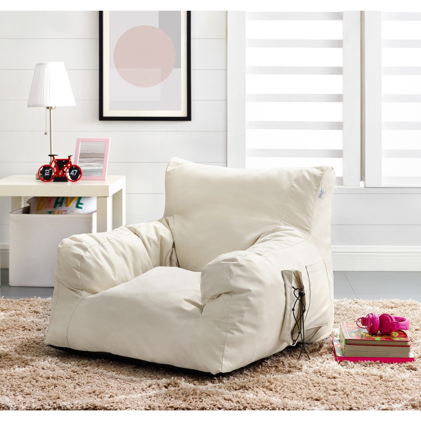 Comfy Nylon Bean Bag Chair/ Lounge Chair/ Memory Foam Chair/ Floor Arm Chair