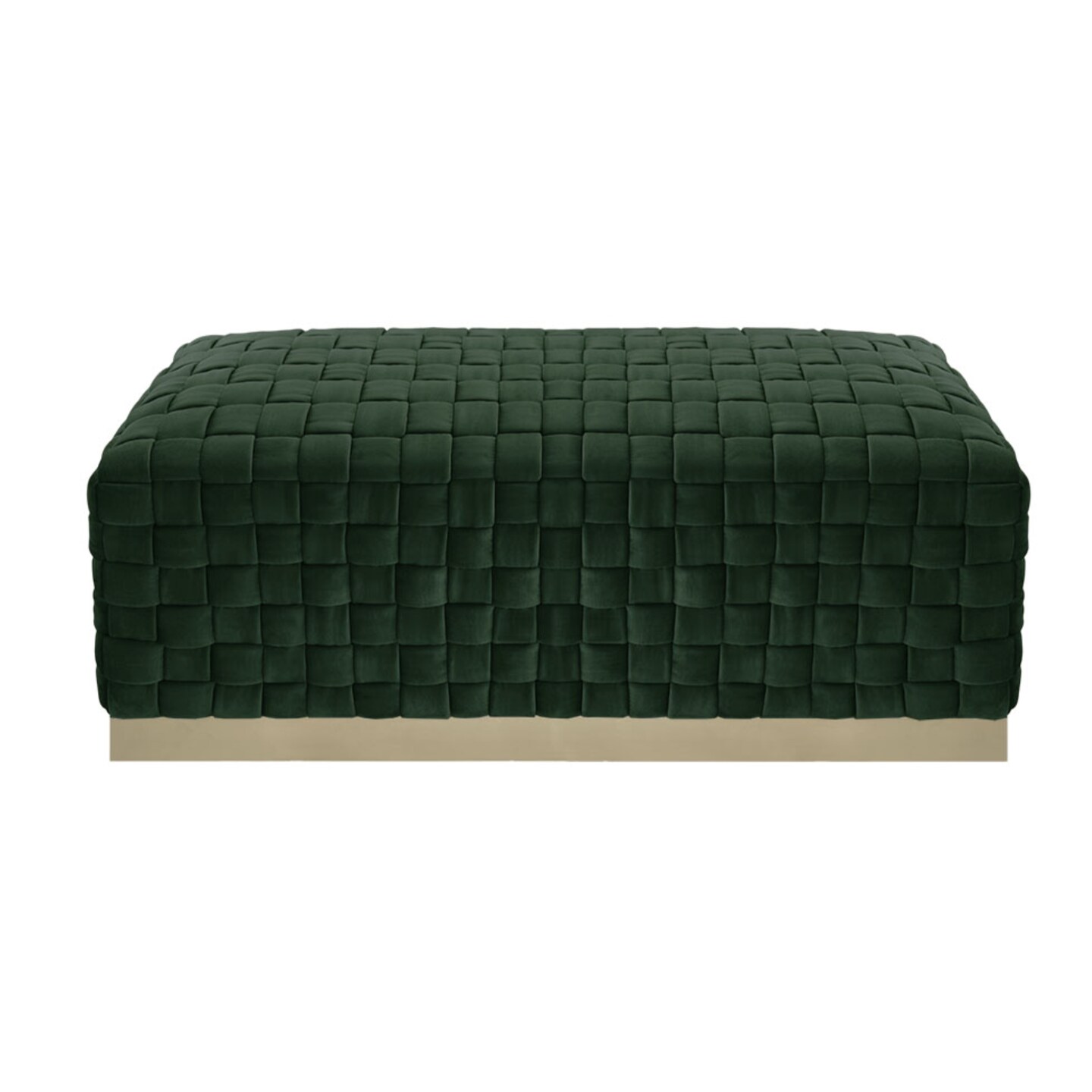 Diamond Velvet Hand Woven Upholstered Bench