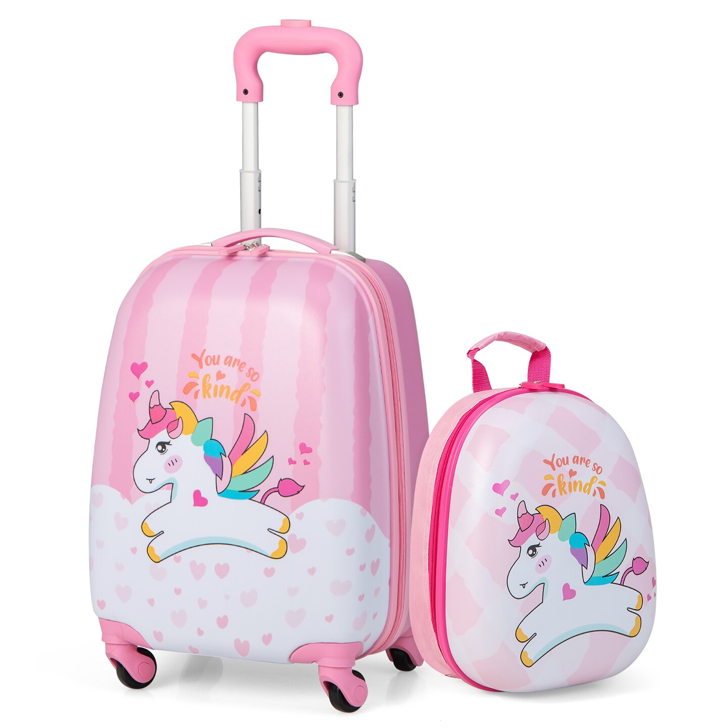 Costway 2PC Kids Carry On Luggage Set 12 Backpack and 16 Rolling Suitcase for Travel Michaels