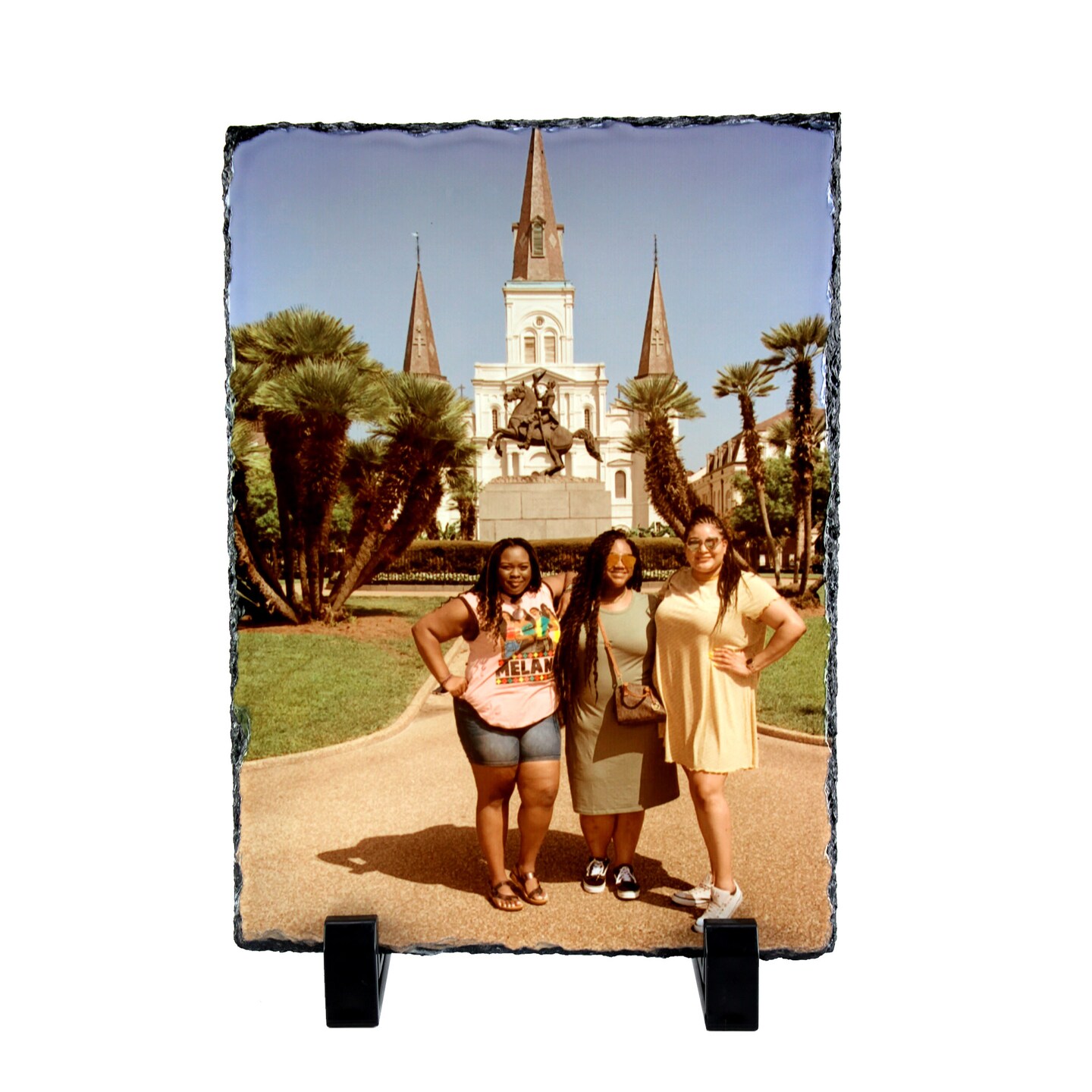 SubliSLATE Sublimation Slate Blank, Rectangle. Includes Black Display Feet for Photo Quality Sublimation Printing