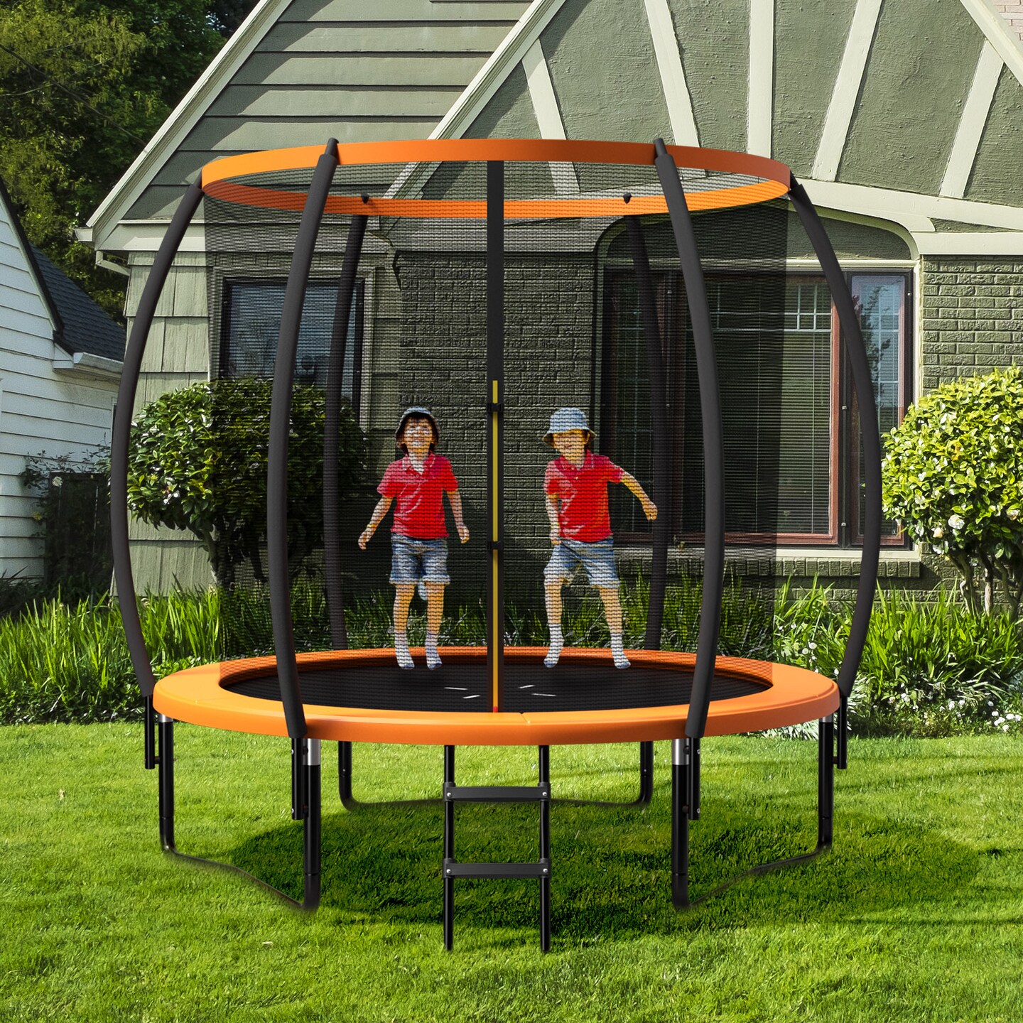 10 Feet ASTM Approved Recreational Trampoline with Ladder