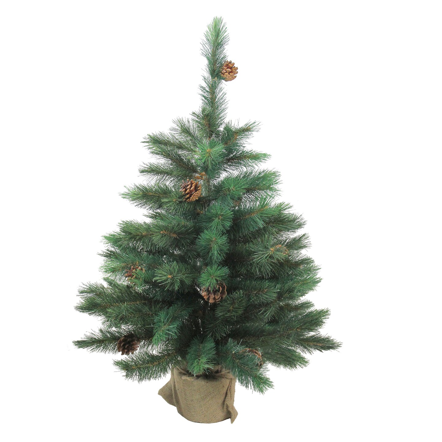 Northlight Medium Royal Oregon Pine Artificial Christmas Tree in Burlap Base - 3&#x27; - Unlit