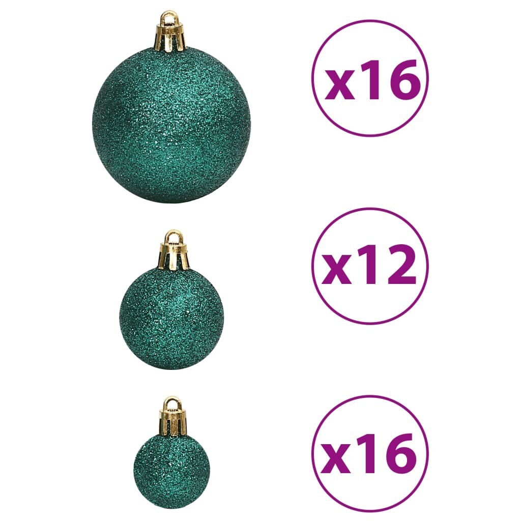 Christmas Baubles 100 pcs  1.2&#x22; / 1.6&#x22; / 2.4&#x22;