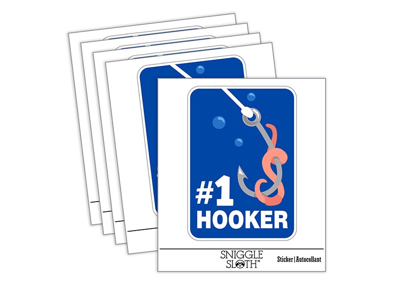 Number 1 Hooker Fishing Hook Bait Worm Waterproof Vinyl Phone