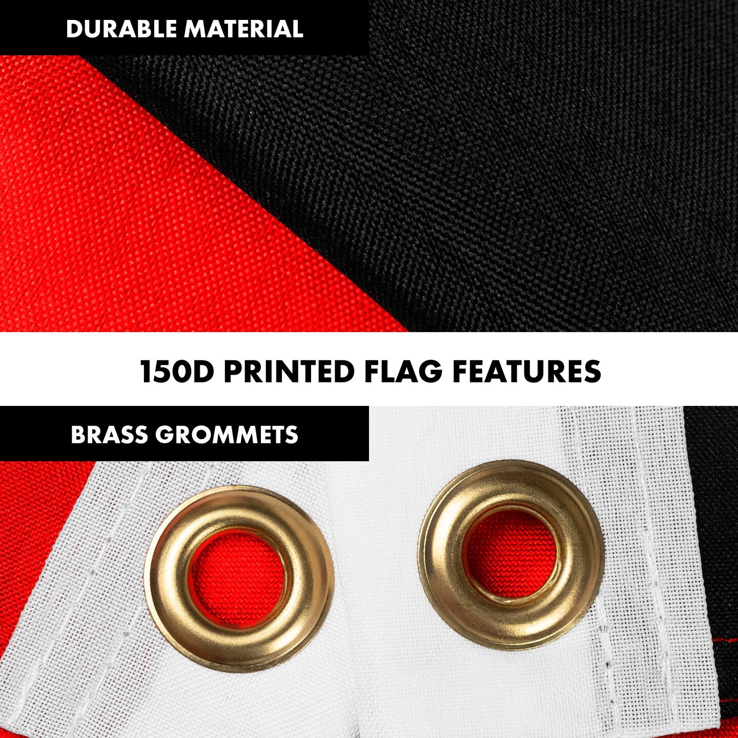 Flag Pole 6FT Black Tangle Free &#x26; Yemen Yemeni Flag 3x5 Ft Combo Printed 150D Polyester By G128