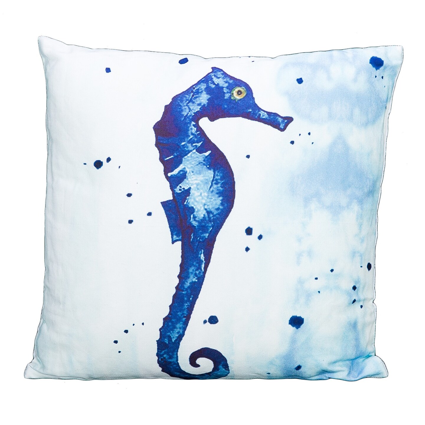 Watercolor Seahorse Throw Pillow