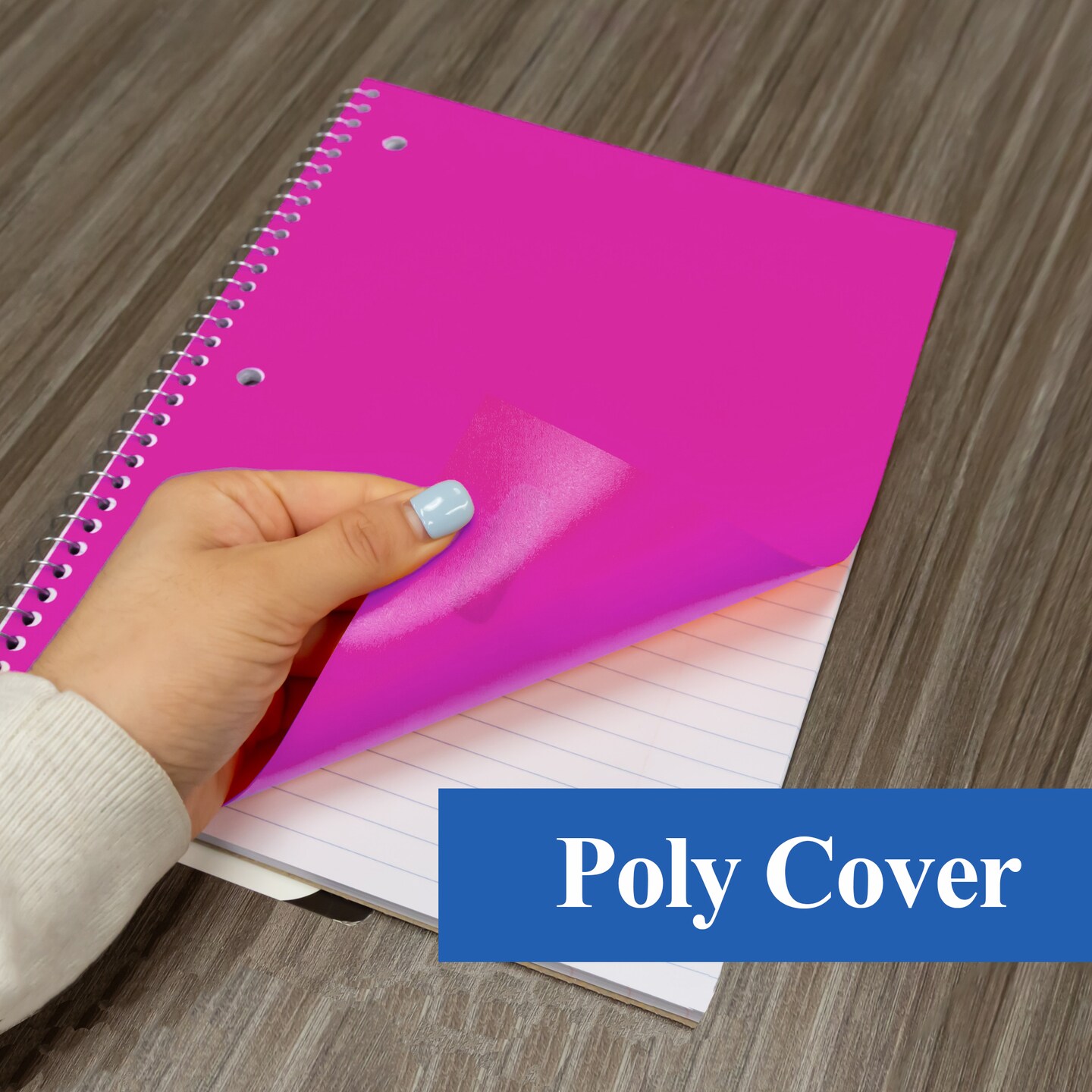 BAZIC Notebook Spiral W/R 1-Subject Poly Cover 70 Ct.