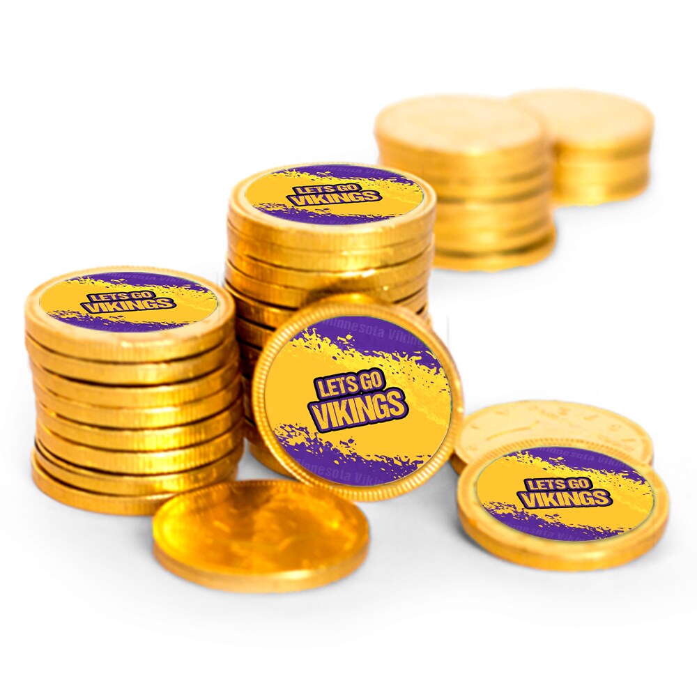 84 Pcs Vikings Themed Football Party Candy Favors Chocolate Coins