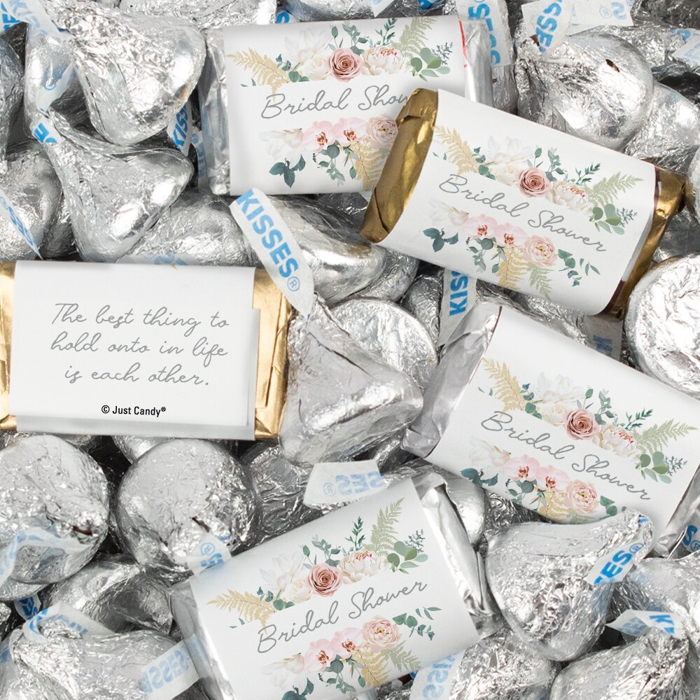 116 Pcs Bridal Shower Candy Party Favors Hershey&#x27;s Miniatures &#x26; Kisses - Floral