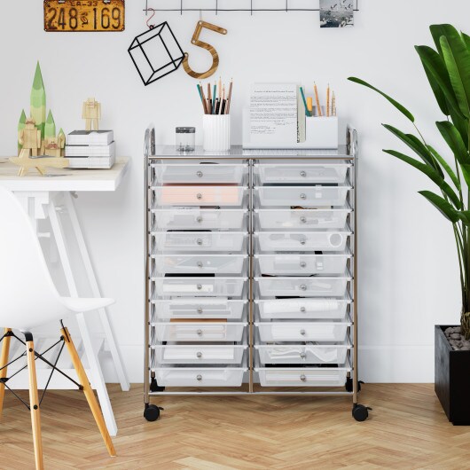 20 Drawers Multi-Purpose Rolling Storage Cart Perfect for Home and Office Use