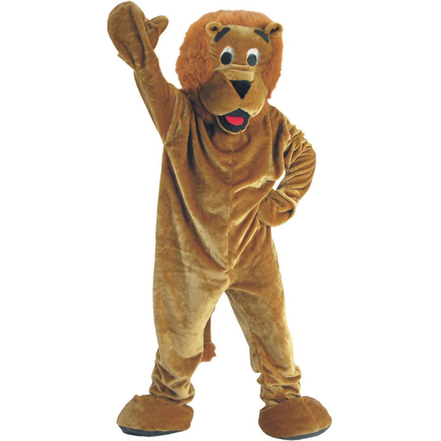 The Costume Center Brown and Black Lion Mascot Unisex Adult Halloween Costume - One Size