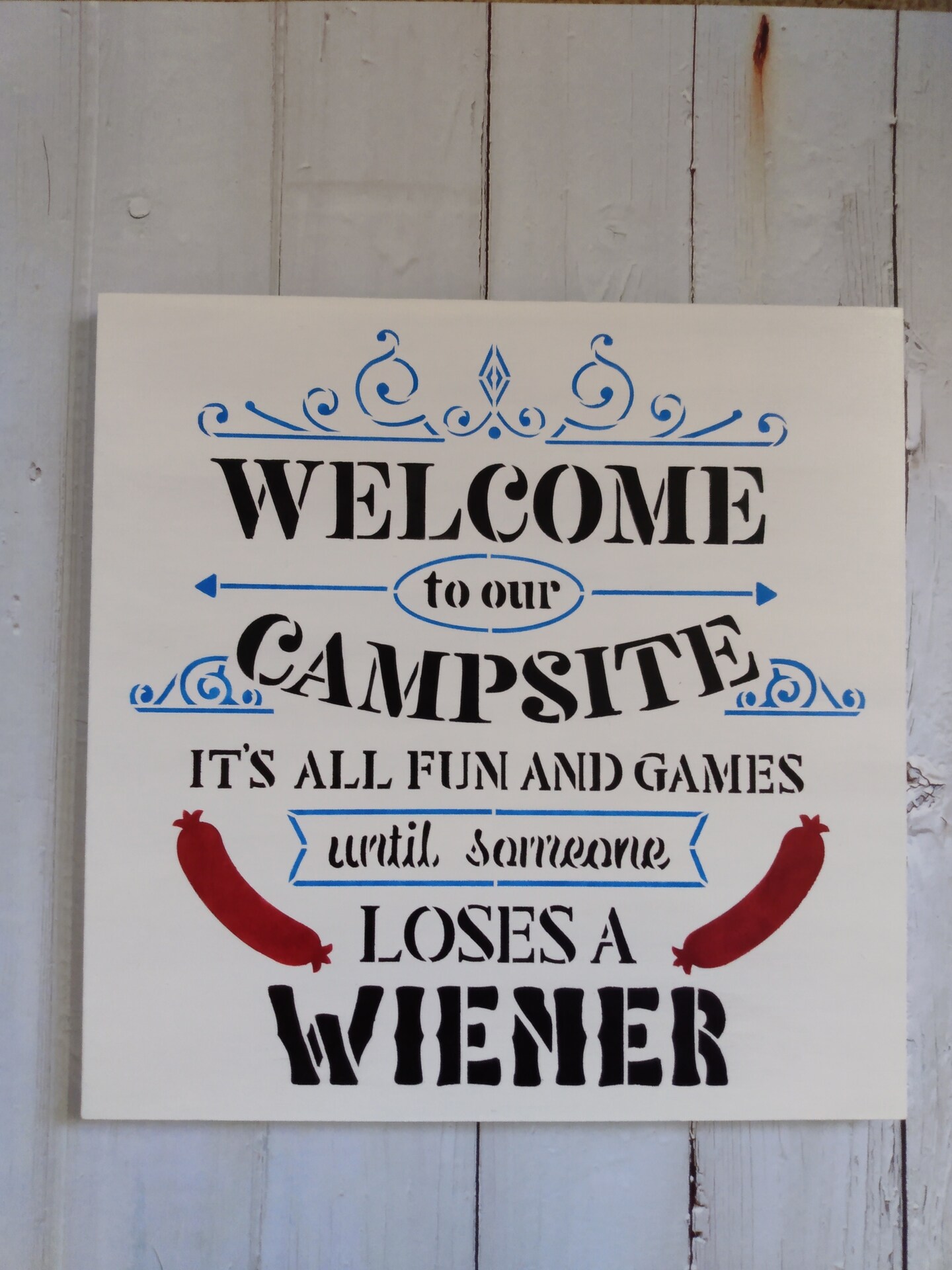 Funny Campsite Decor, Campfire Sign, Welcome To Our Campsite Sign