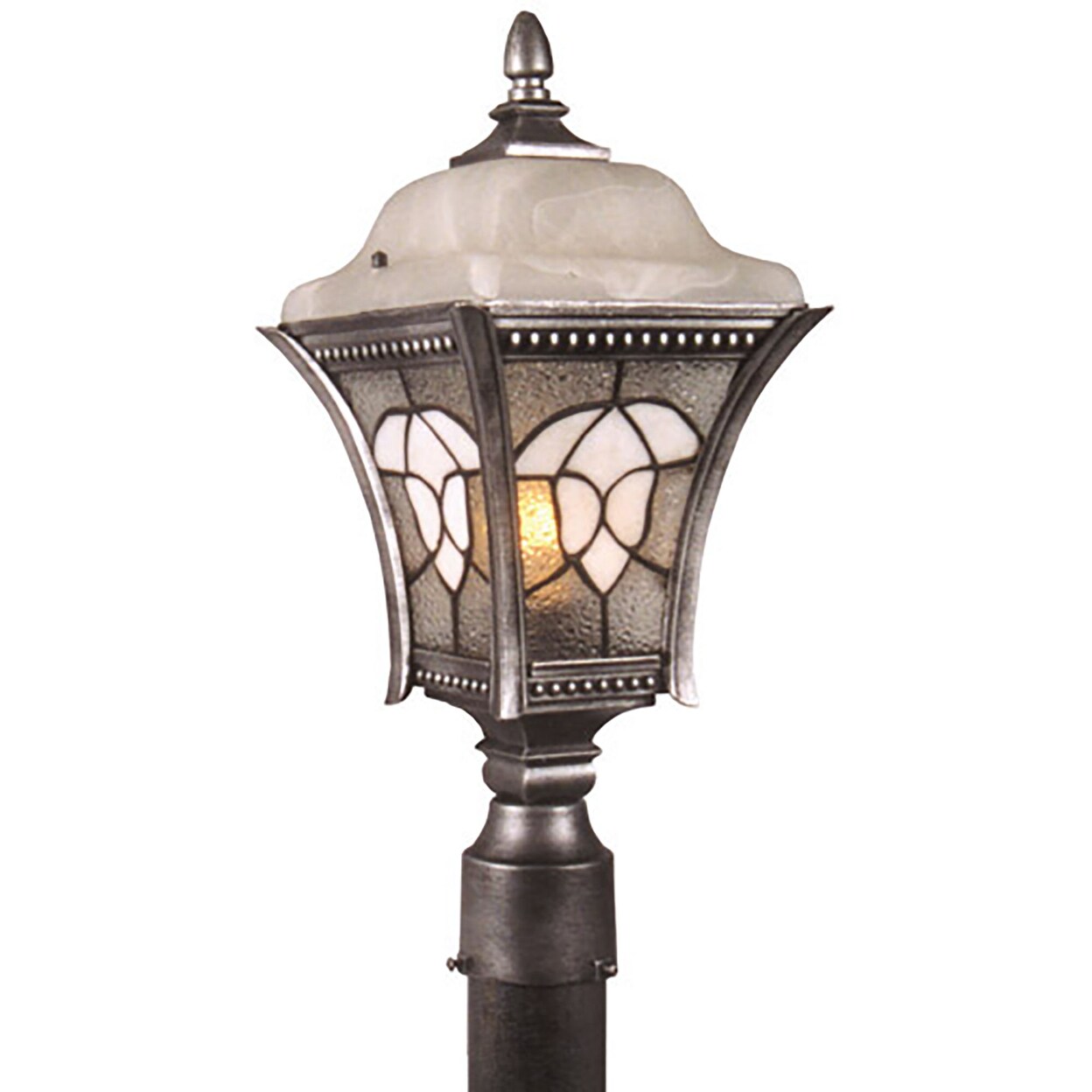 Special Lite Products Home Decorative Abington F-3980-SW Large Post Mount Light - Swedish Silver