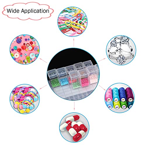 32 Grids Diamond Painting Drill Storage Containers, Diamond Organizer Case Embroidery Beads Storage Box with Label