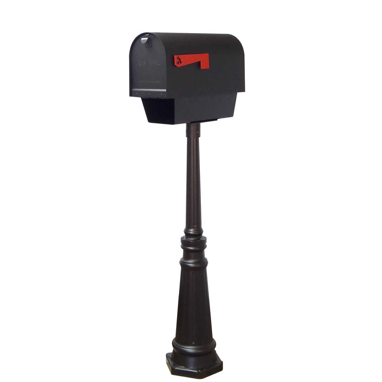 Special Lite Products Titan Steel Curbside Mailbox with Newspaper Tube and Tacoma Mailbox Post