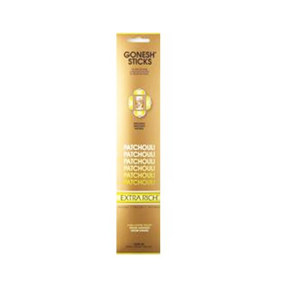 Gonesh   Incense Extra Rich- Patchouli (20 Sticks in 1 Pack)