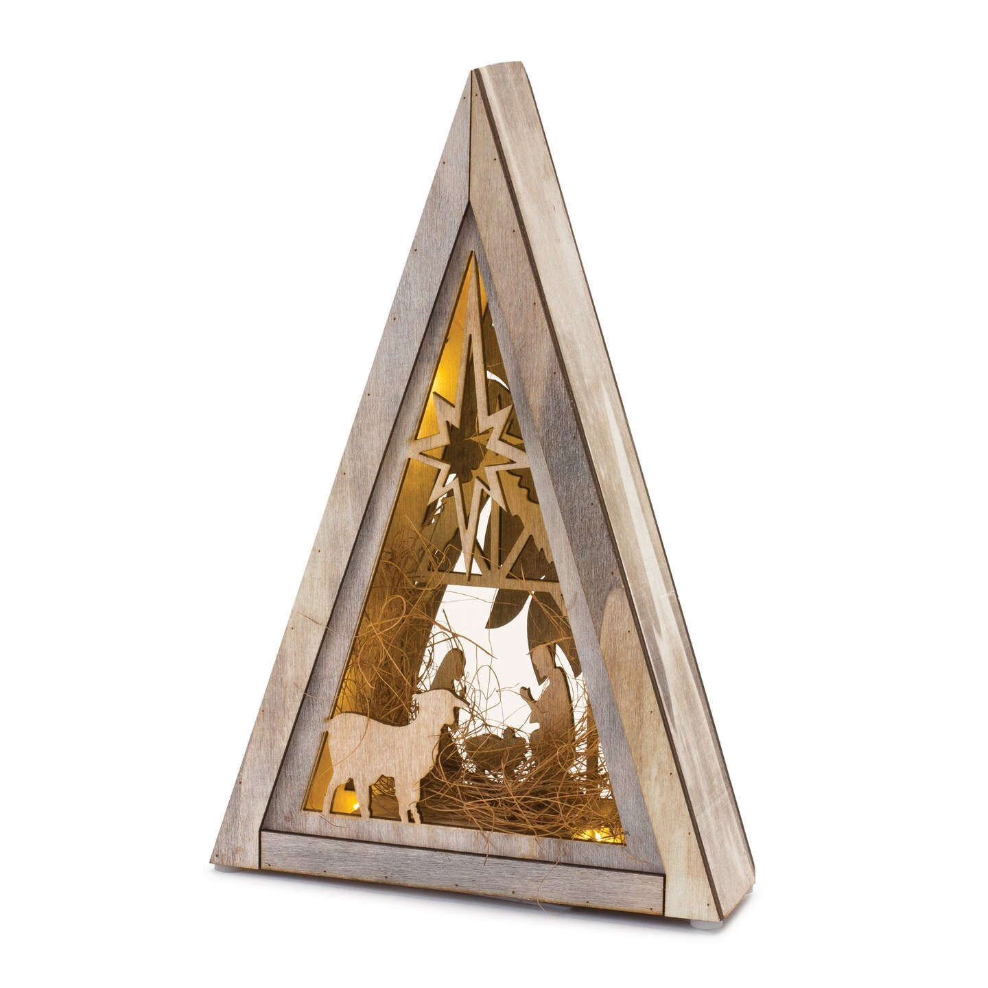 Melrose LED Lighted Nativity Scene Christmas Tabletop Decoration - 12&#x22;