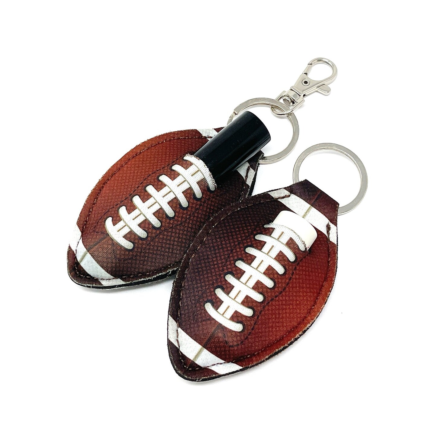 Wrapables 10 Pack Chapstick Holder Keychain with 10 Pieces Metal Clasps