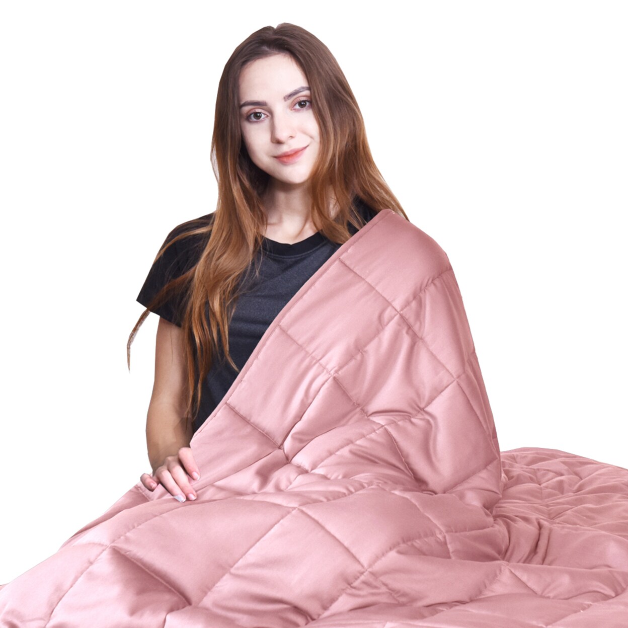 7-20 Lbs Cooling Weighted Blanket Luxury Cooler Version Pink