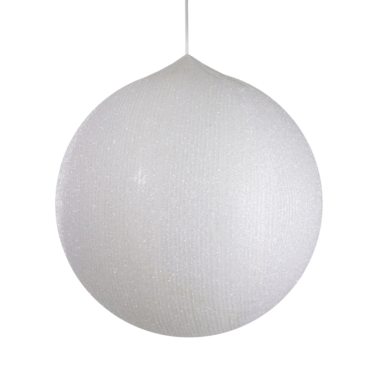 Northlight Inflatable Tinsel Commercial Christmas Ball Ornament Outdoor Decoration - 19.5&#x22; - White