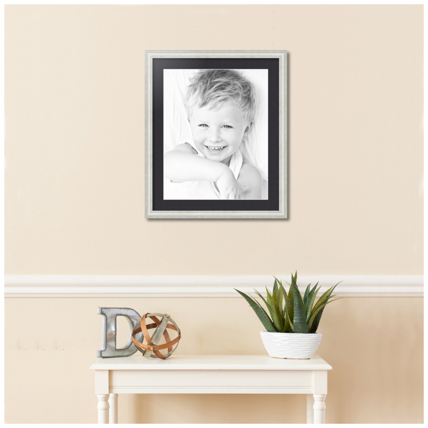 ArtToFrames 20x24" Matted Picture Frame with 16x20" Single Mat Photo Opening Framed in 1.25" White and 2" Mat (FWM-4098-20x24)