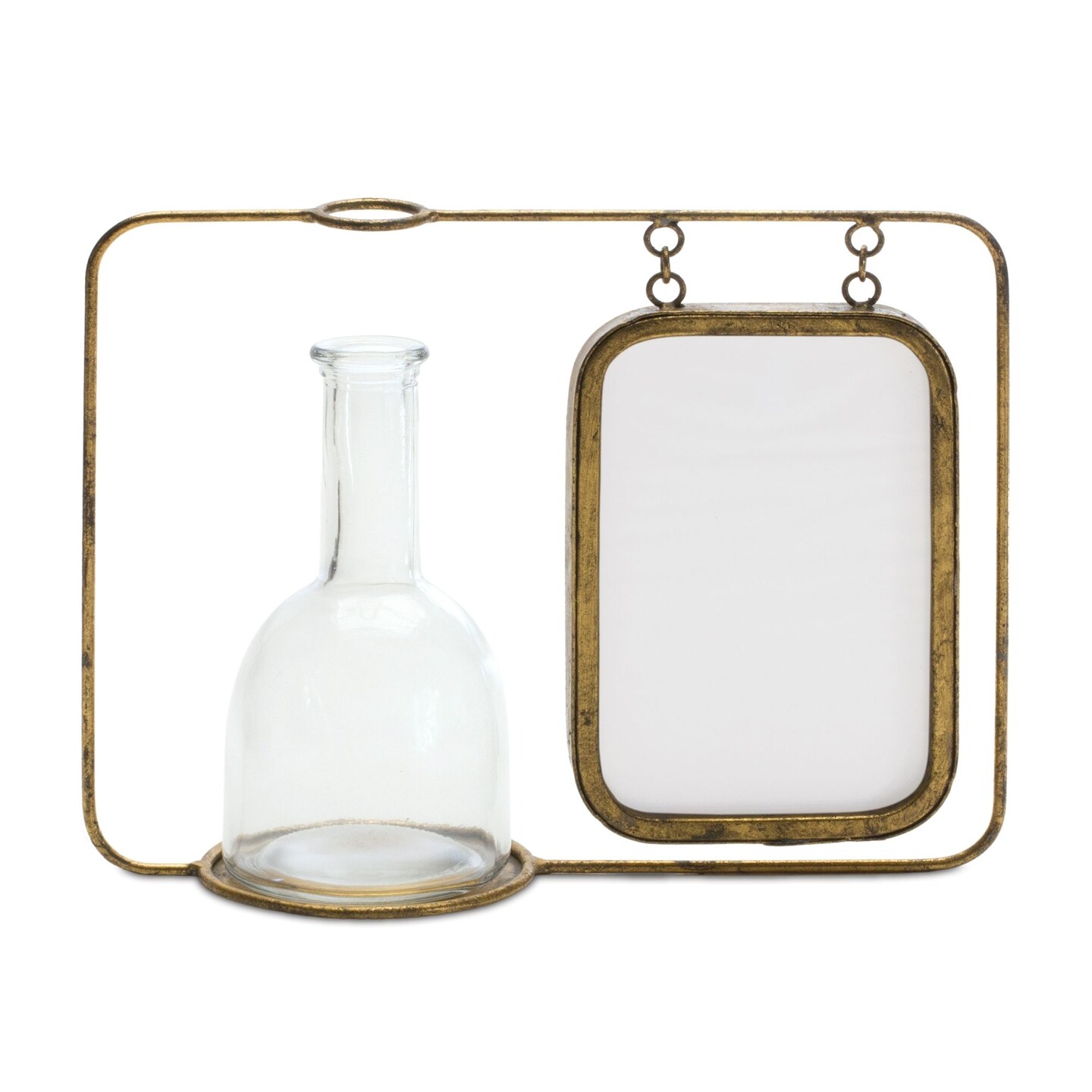 Melrose Hanging Picture Frame with Planter Vase - 10&#x22; - Bronze Tone