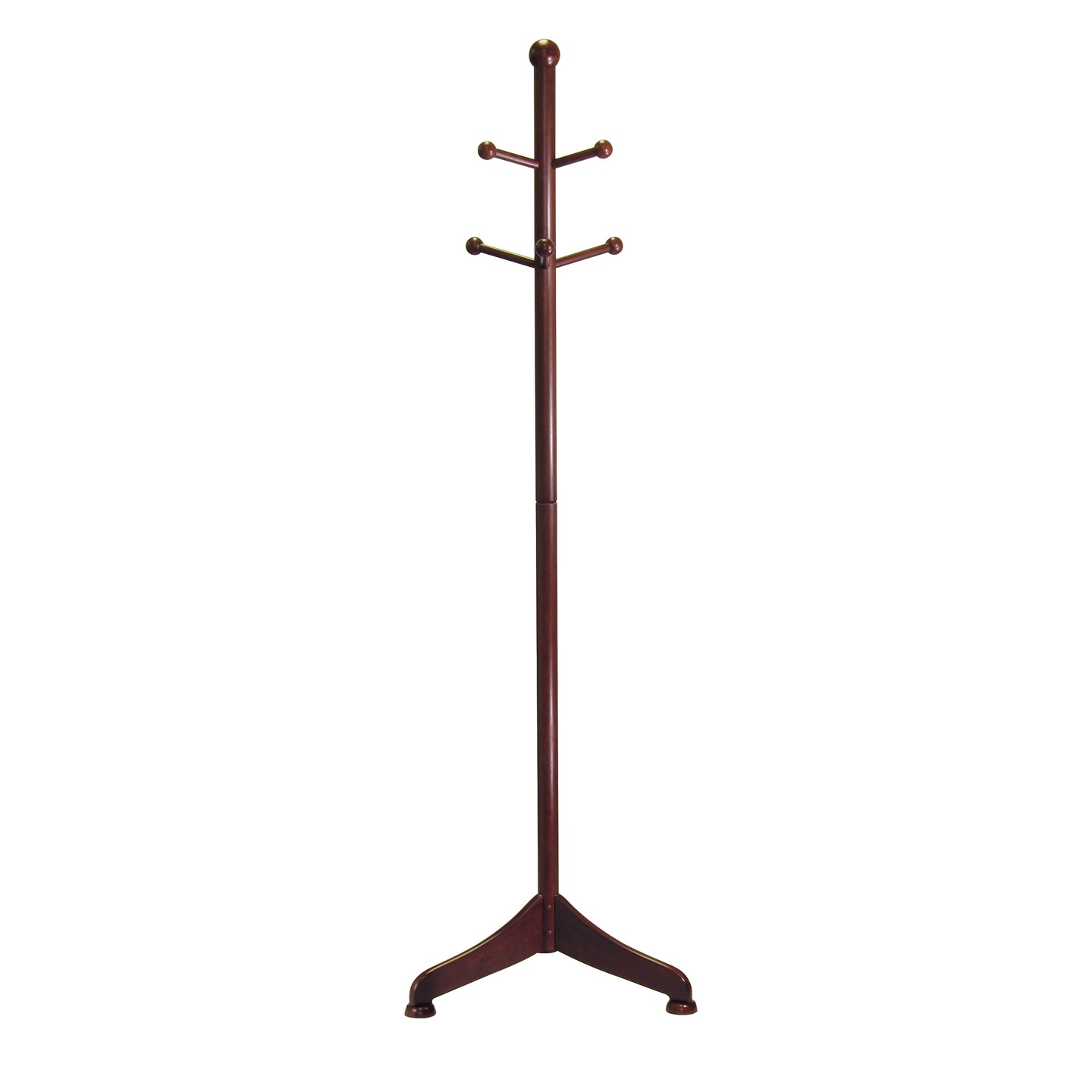 Contemporary Home Living 71" Walnut Unique Tall Philip Coat Wooden Tree