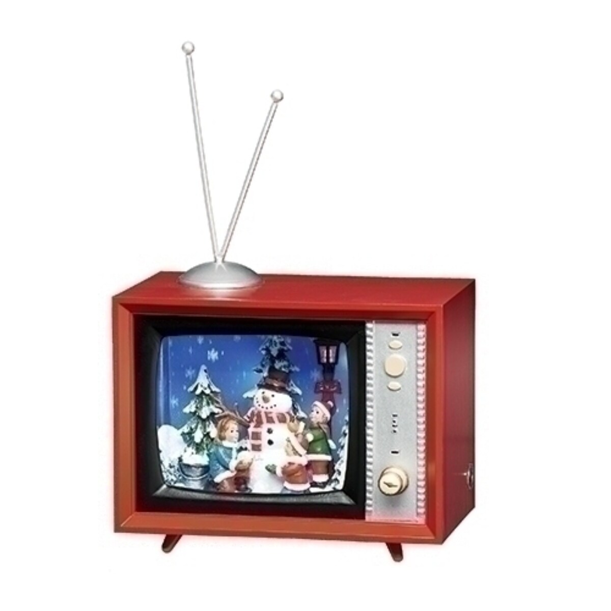 Roman 17&#x22; LED Lighted Musical Snowman in Snowfall Christmas TV Box Figurine