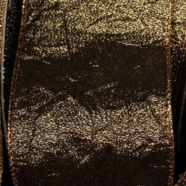 The Ribbon People Gold Crush Wired Edge Craft Ribbon 2.5" x 20 Yards