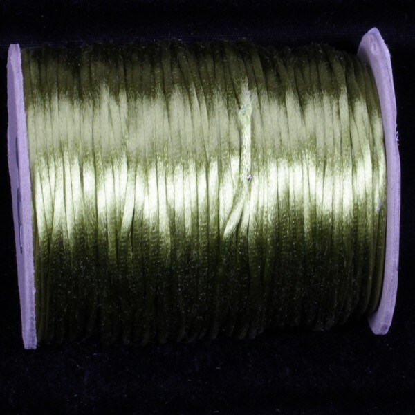 The Ribbon People Avocado Green Solid Satin Cording Craft Ribbon 0.25&#x22; x 144 Yards