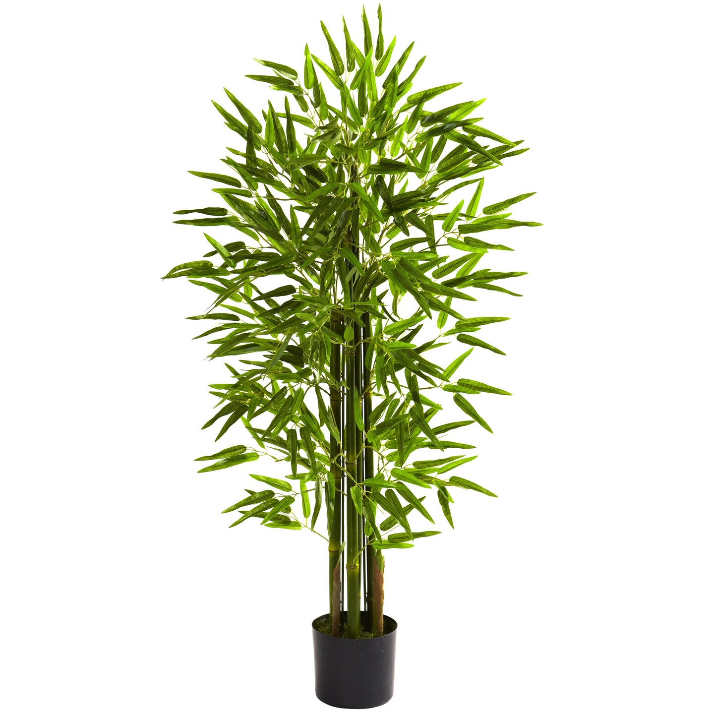 Nearly Natural 4&#x27; Bamboo Artificial Outdoor Potted Tree