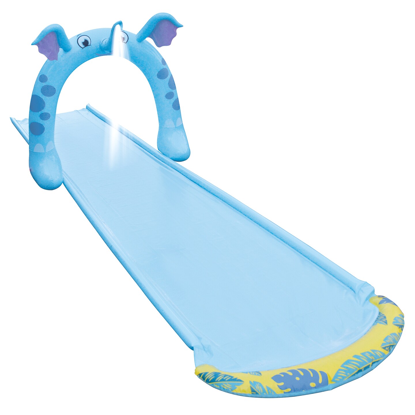 Pool Central 16&#x27; Inflatable Elephant Arch Sprayer Slide Outdoor Kids Water Toy