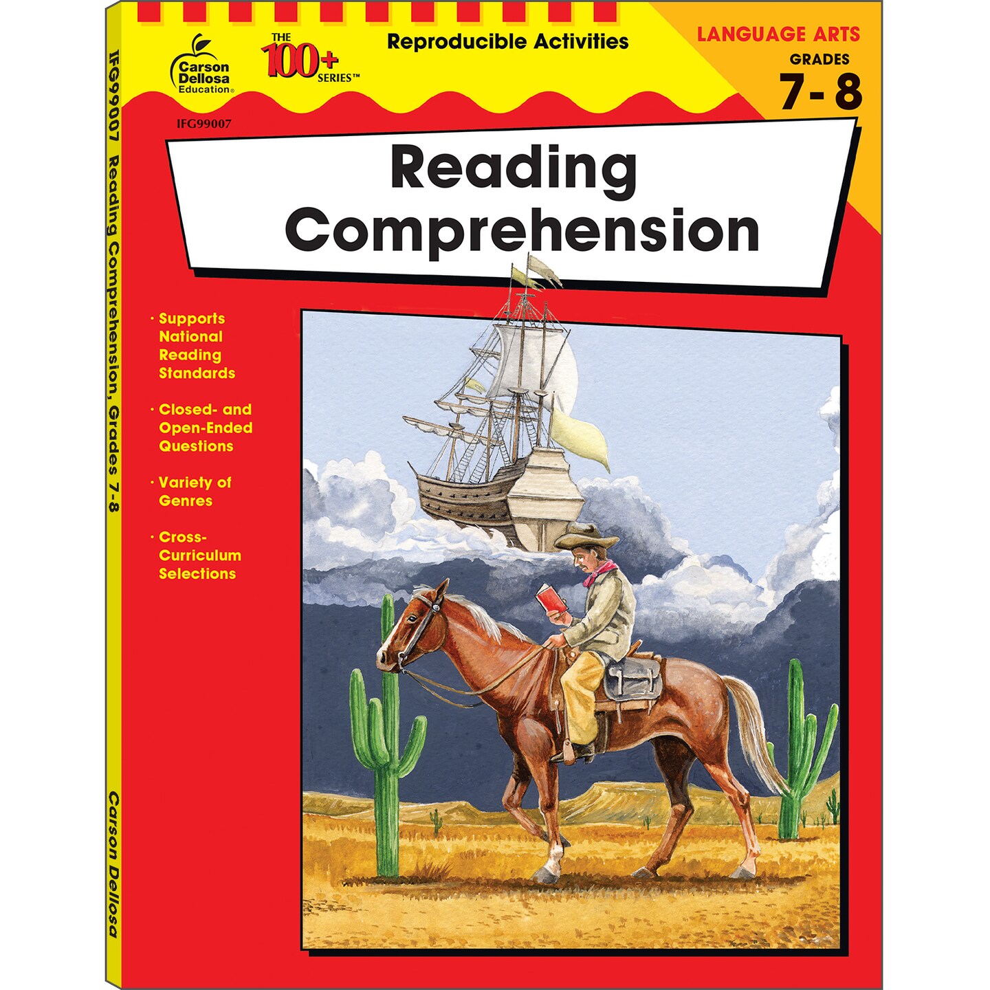 Carson Dellosa The 100 Series Grade 7 8 Reading Comprehension Workbook Vocabulary Biography 2095