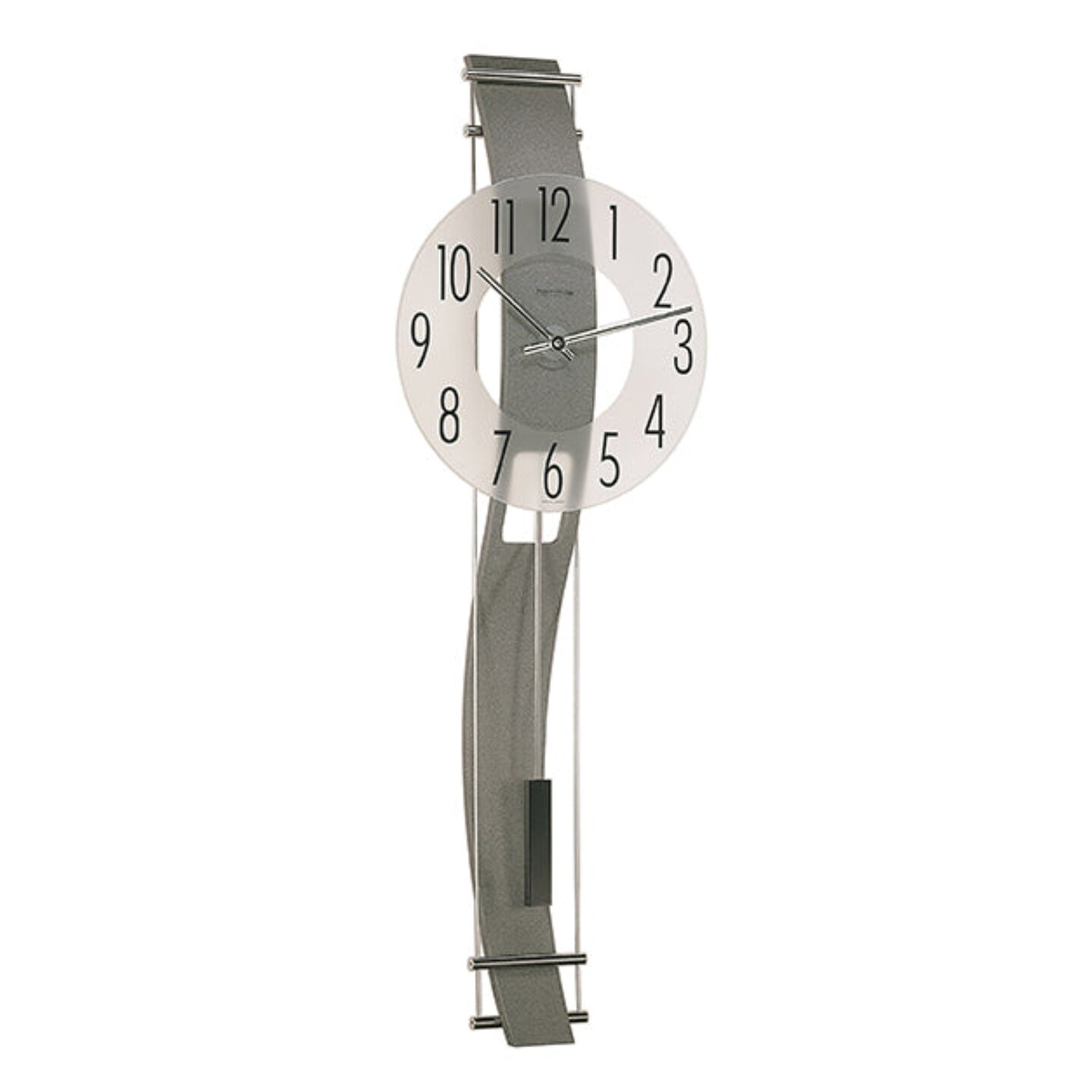 Hermle 32&#x22; Gray and Silver Pendulum Wall Clock