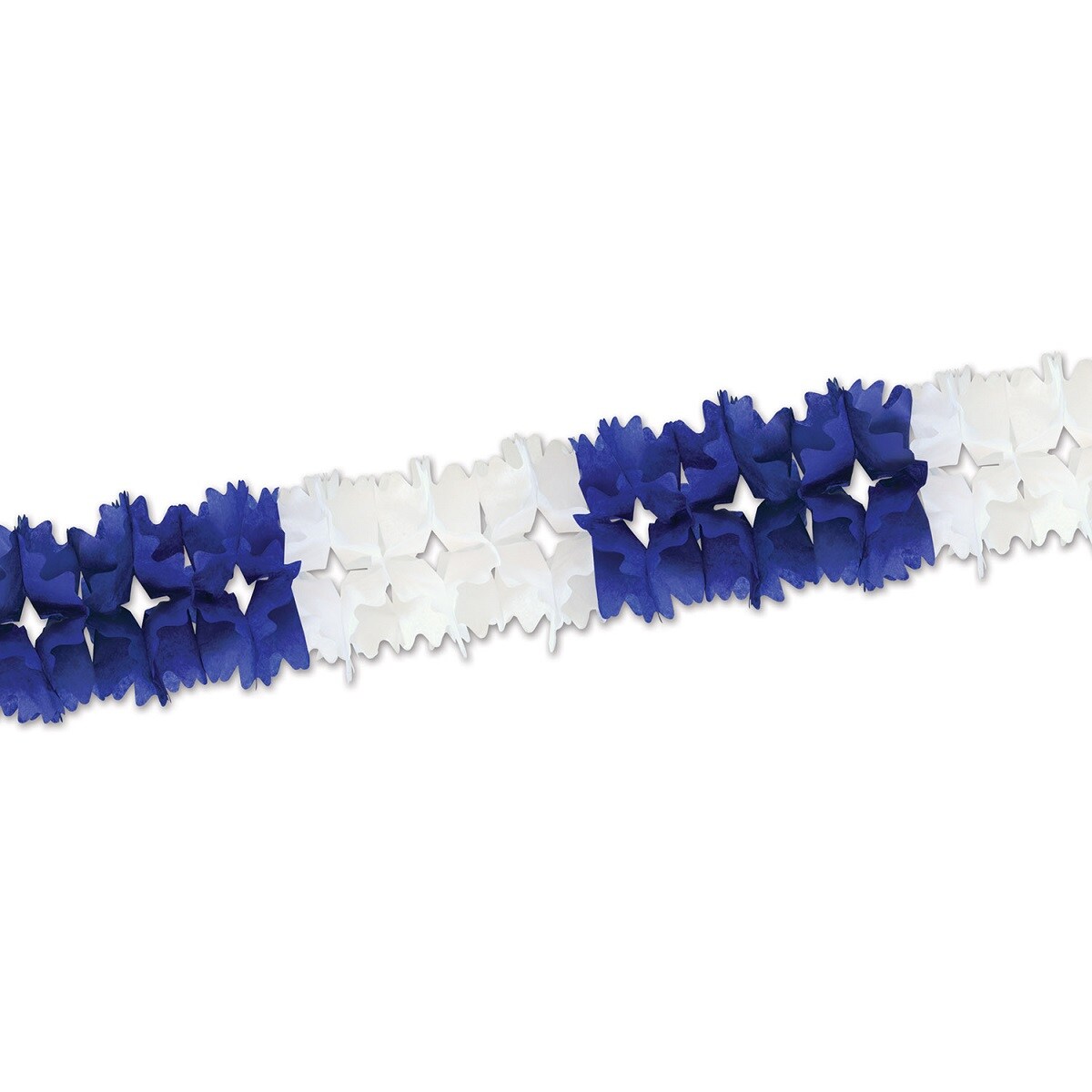 Beistle Club Pack of 12 Bold Blue and White Festive Pageant Garland Decorations 14.5&#x27;