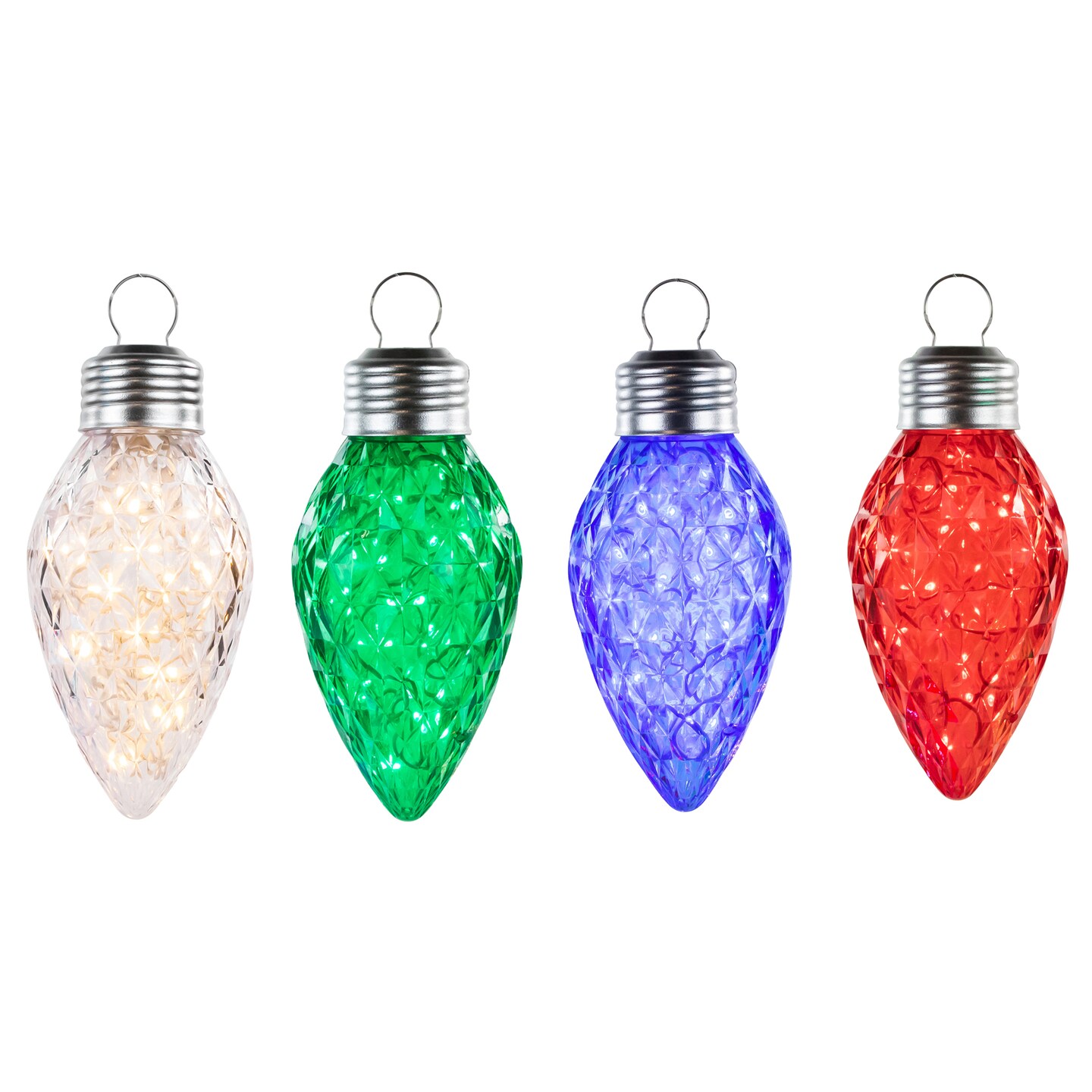 Northlight LED Commercial C9 Style Faceted Twinkle Christmas Lights - Multi-Color - 9&#x22; - 4ct