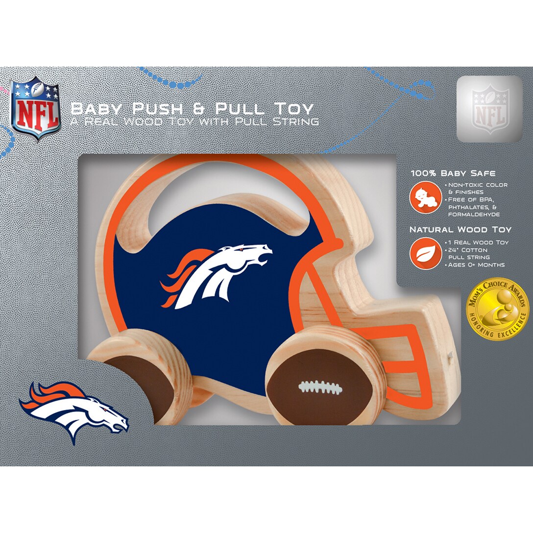 Baby Fanatic   Wood Push And Pull Toy - NFL Denver Broncos