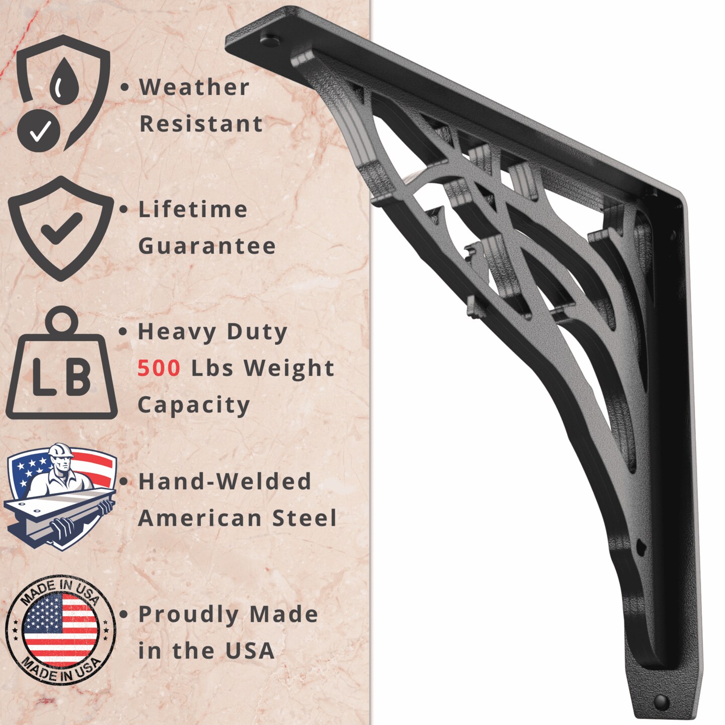 Starby Decorative Heavy Duty Steel Brackets