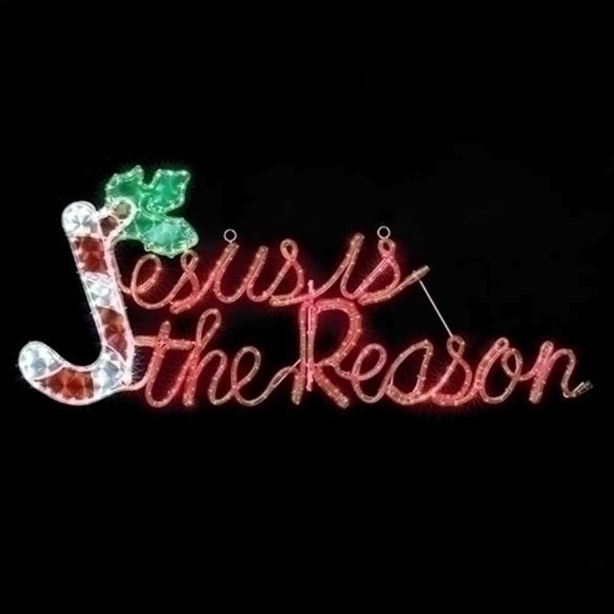 Roman LED Lighted &#x22;Jesus&#x22; Christmas Yard Art Decoration - 48&#x22; - Red and White