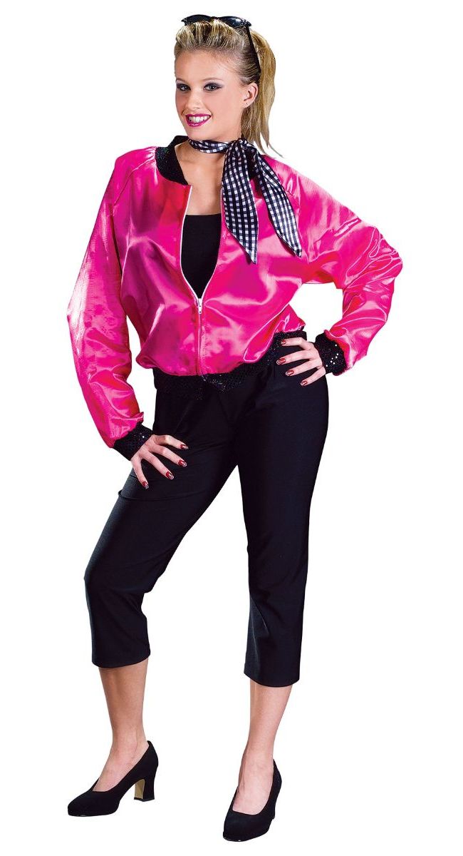 The Costume Center Pink and Black Solid Retro 1950's Style Fancy Small Adult Costume