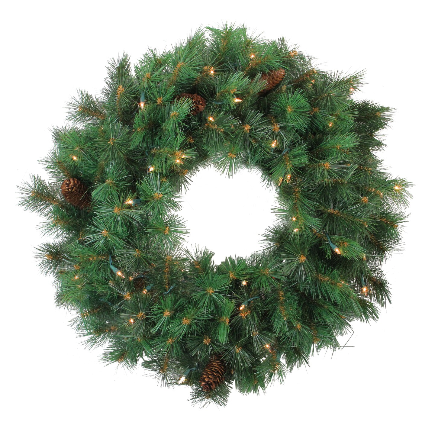 Northlight Pre-Lit Royal Oregon Pine Artificial Christmas Wreath, 24-Inch, Clear Lights