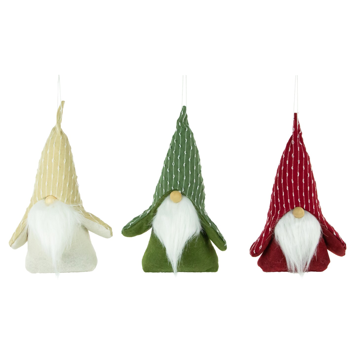 Northlight Standing Plush Gnomes Christmas Figurine Ornaments - 8.5" - Set of 3