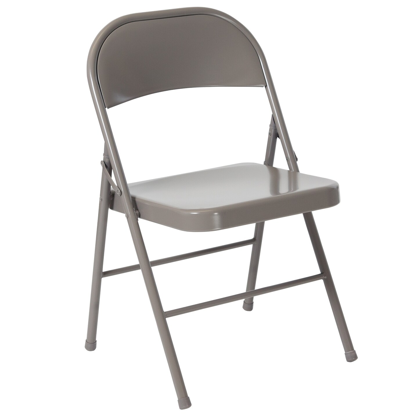 Flash Furniture Set of 2 Gray Double Braced Metal Foldable Chair 30.5&#x201D;