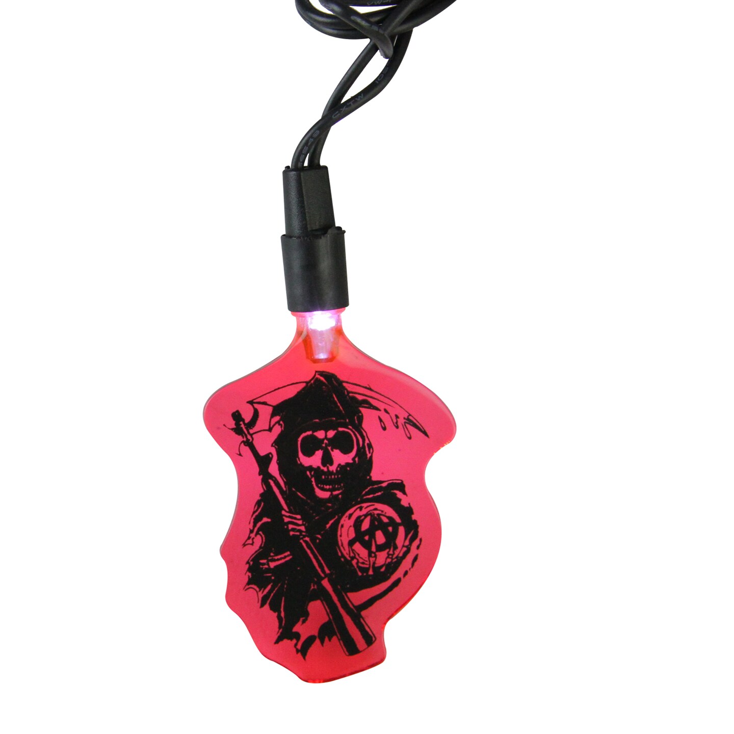 Kurt Adler Sons of Anarchy™ Grim Reaper LED Mini Christmas Lights - 8.75 ft Black Wire - 10ct