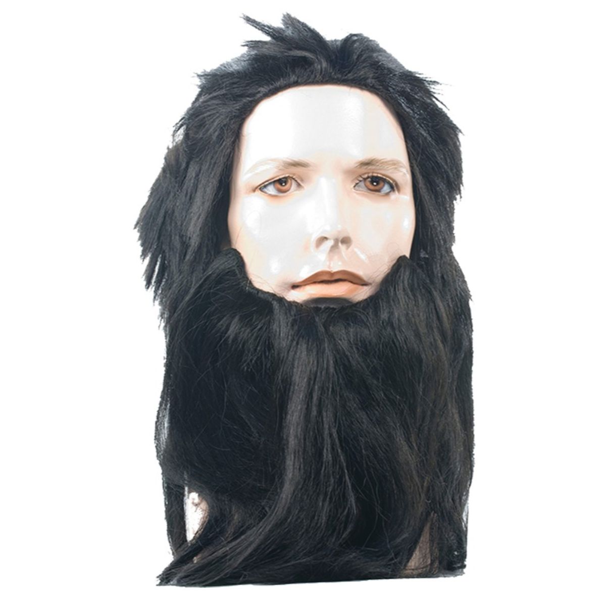 The Costume Center Brown Caveman Men Adult Wig and Beard Halloween Costume Accessory - One Size