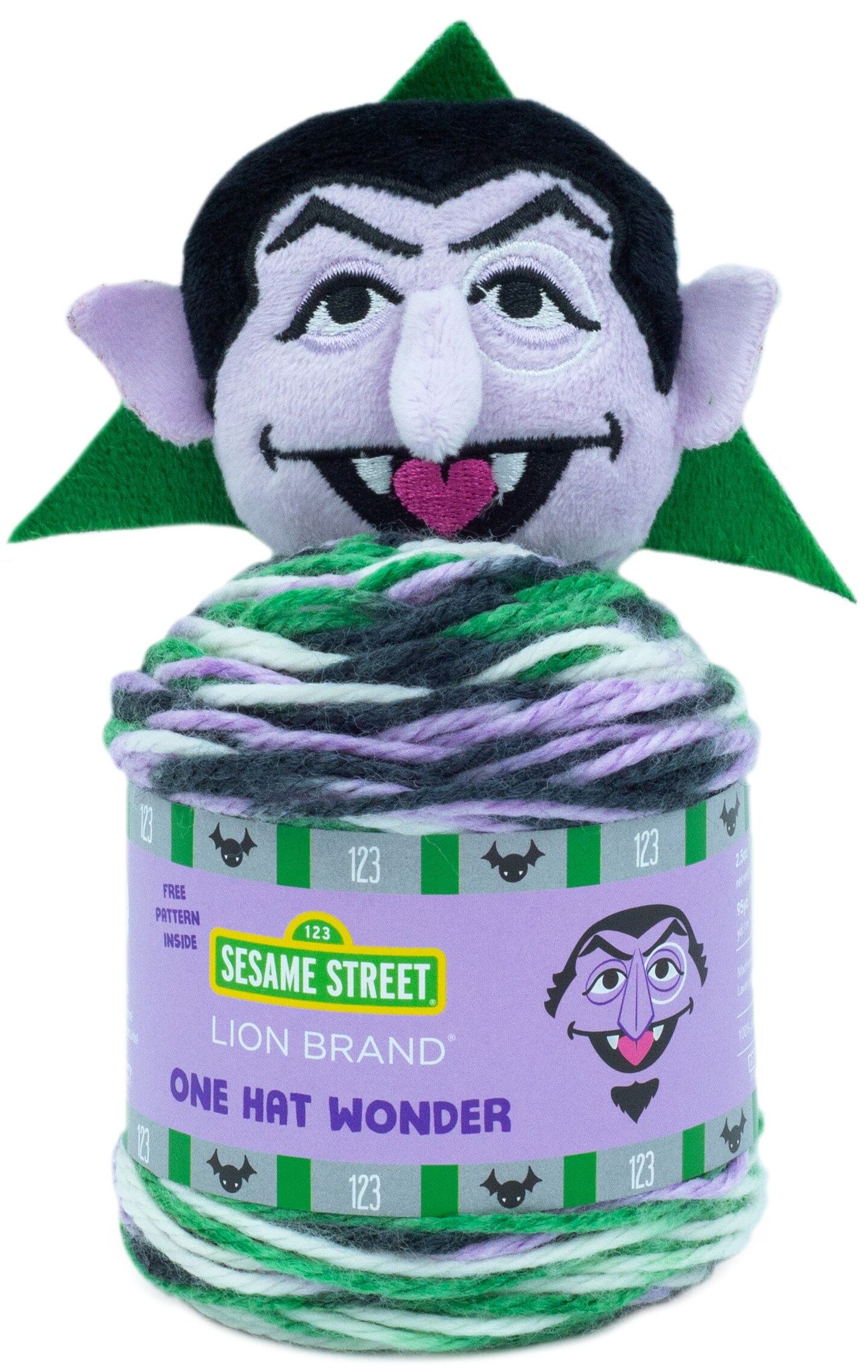 Lion Brand Sesame Street One Hat Wonder Yarn-Count Von Count